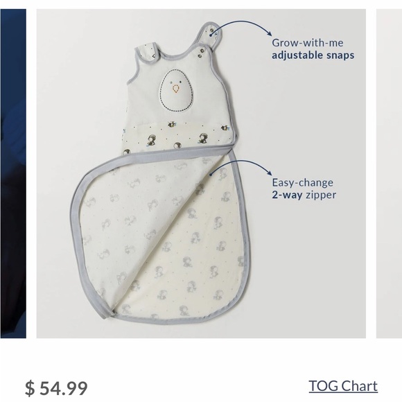 Nested bean Zen Sack™ Premier. Penguins. 15-24months - Picture 1 of 4